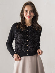 フラワーチュールドッキングカーディガン