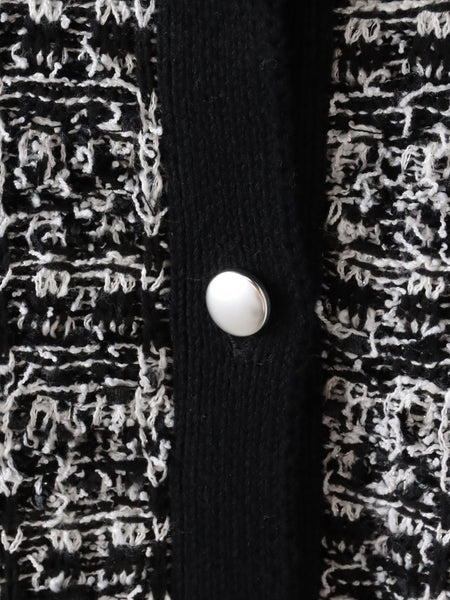 【大きいサイズ】ファンシーツイードニットジレ