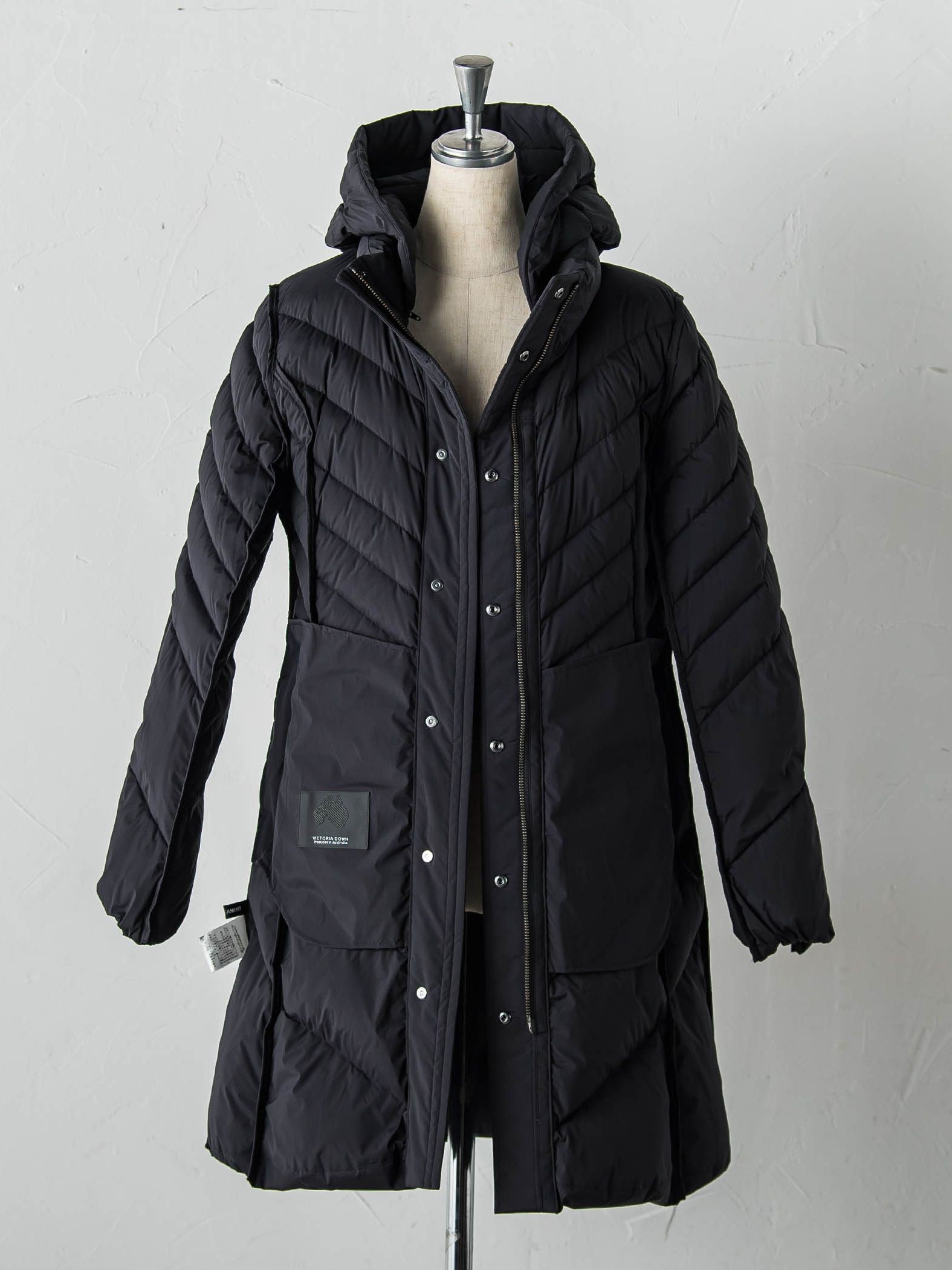 ストレッチダウンロングコート