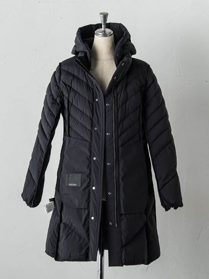 ストレッチダウンロングコート