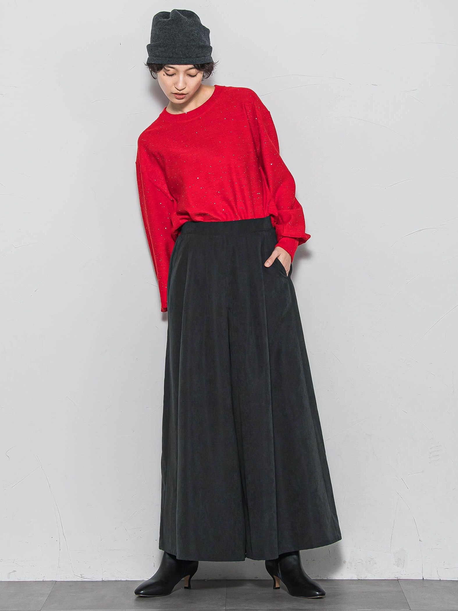 【新色追加】【ゆるっと上品】私に似合うキュロットパンツ≪手洗い可能≫