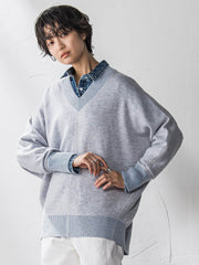 【新色追加】今日の気分で着回せるリバーシブルニット≪手洗い可能≫