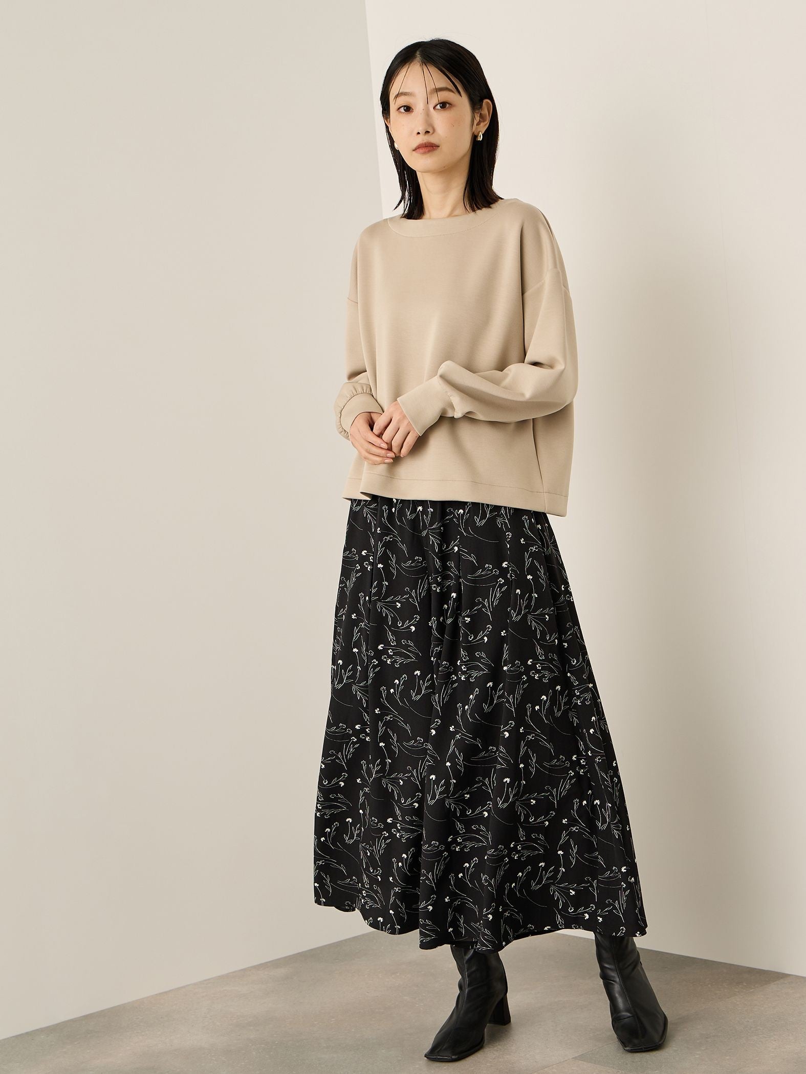 アートフラワースカートライクパンツ≪手洗い可能≫