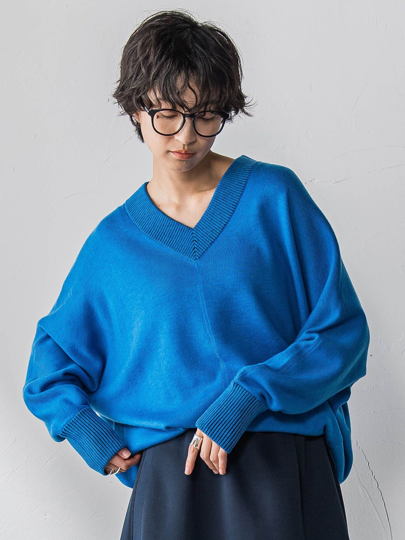 【新色追加】今日の気分で着回せるリバーシブルニット≪手洗い可能≫