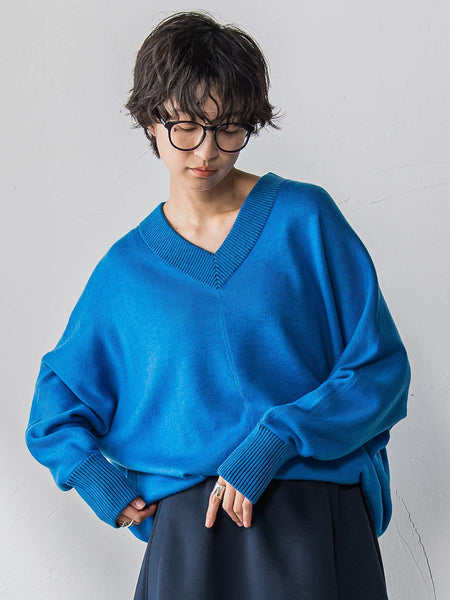 【新色追加】今日の気分で着回せるリバーシブルニット≪手洗い可能≫