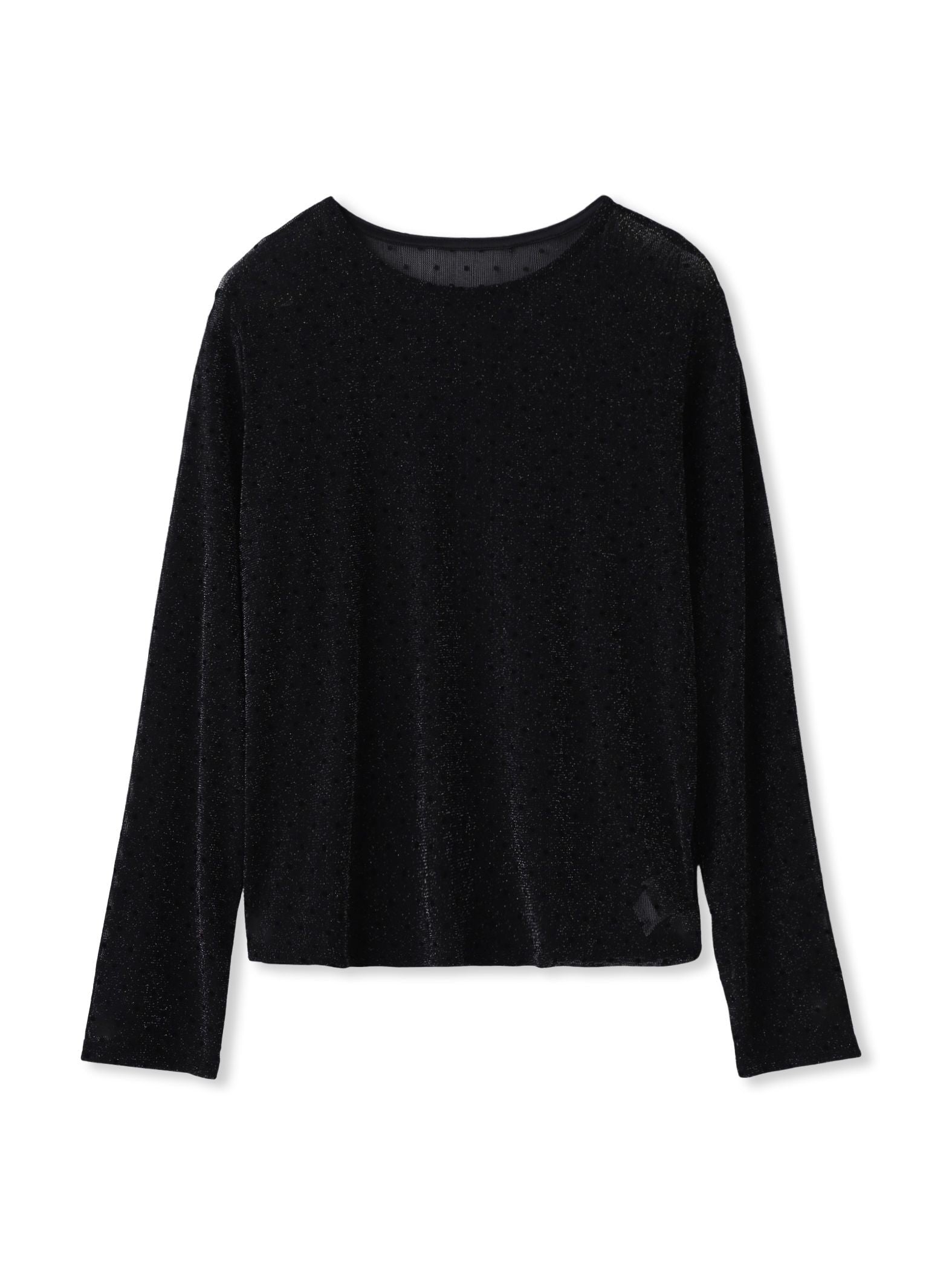 ラメフロッキードットプルオーバー≪手洗い可能≫