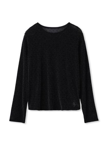 ラメフロッキードットプルオーバー≪手洗い可能≫