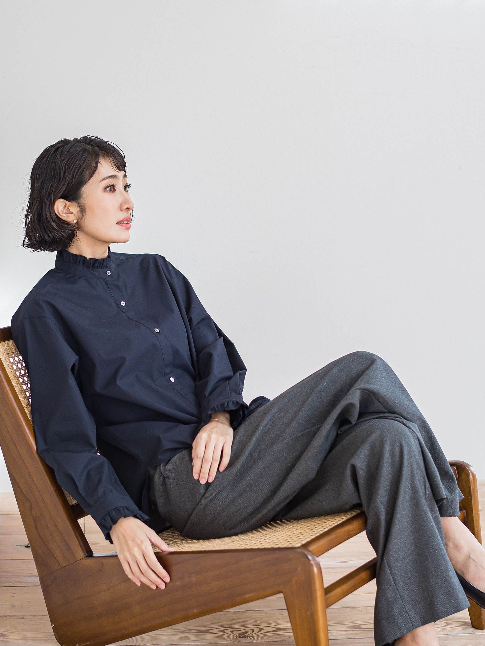 【大きいサイズ】キラメキストレッチワイドパンツ≪洗濯機で洗える≫