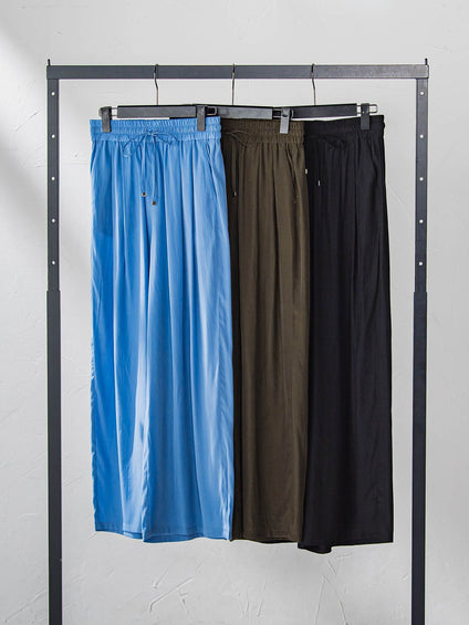 【WEB限定】ウエストギャザーワイドパンツ≪手洗い可能≫