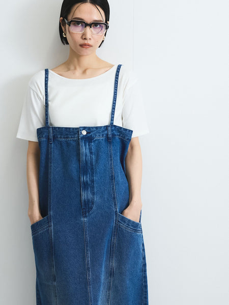 ライトオンスデニムサロペットスカート≪手洗い可能≫