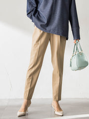 【WEB限定】美シルエット裏起毛ストレッチパンツ≪13号あり/毛玉防止≫