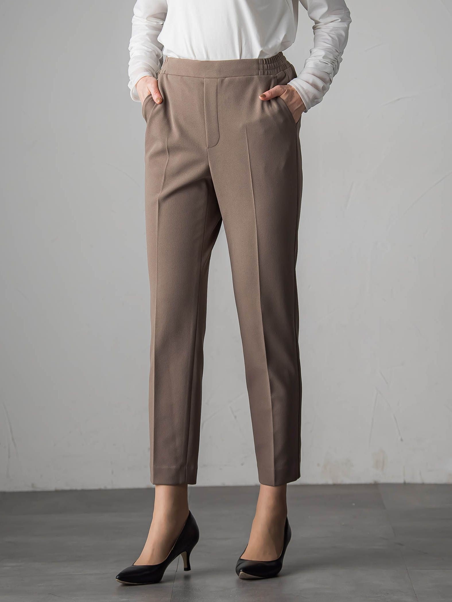 【大きいサイズ】【biyori/極】”着心地も美しさも”パーフェクトムーブパンツ≪洗濯機で洗える≫