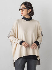 【大きいサイズ】シアー切り替えカットソー