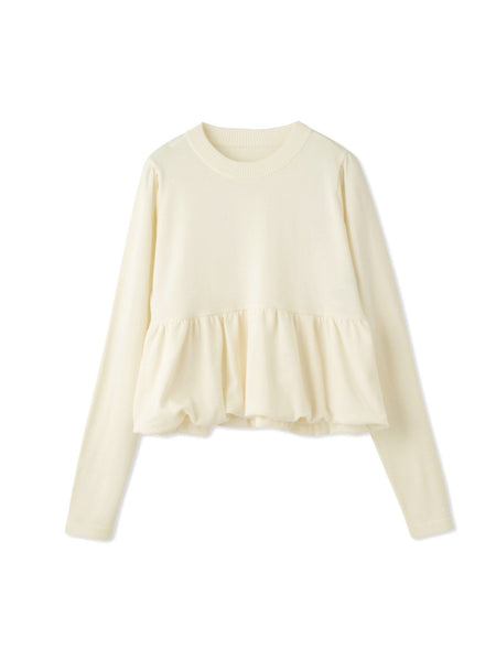 バルーンヘムニットプルオーバー