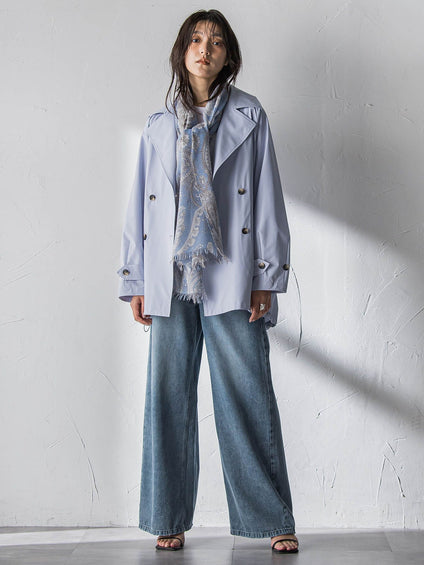 撥水オーバーミドルトレンチコート≪手洗い可能≫