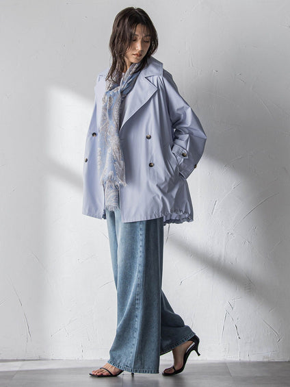 撥水オーバーミドルトレンチコート≪手洗い可能≫