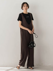 Uネックオールインワン