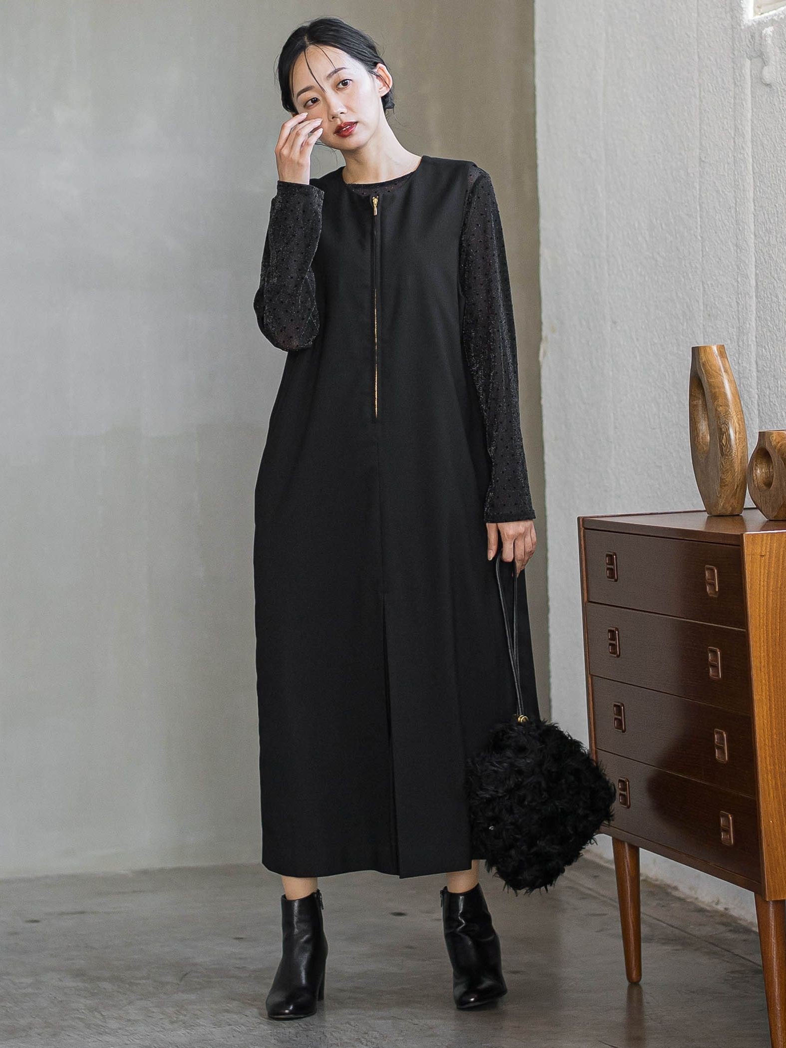 ラメフロッキードットプルオーバー≪手洗い可能≫