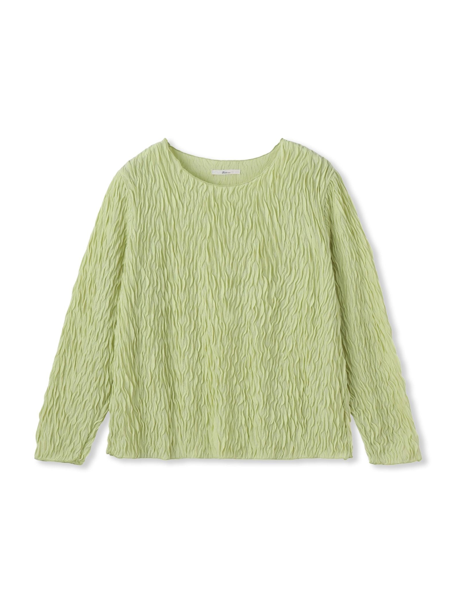 【WEB限定】フリルジャガードクルーネックプルオーバー