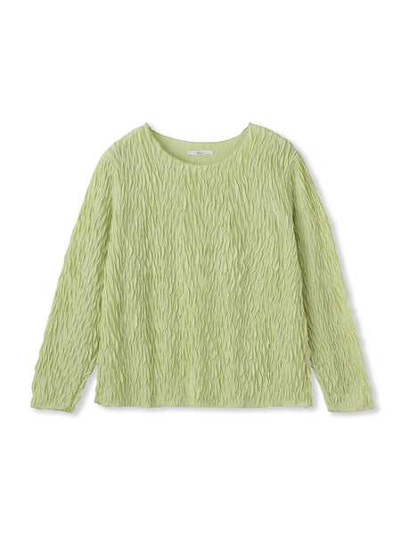 【WEB限定】フリルジャガードクルーネックプルオーバー