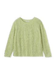 【WEB限定】フリルジャガードクルーネックプルオーバー