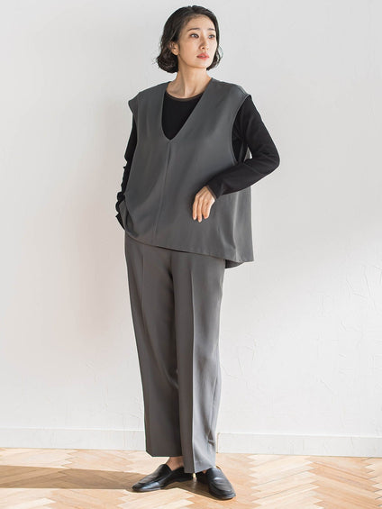 【大きいサイズ】ハイストレッチカルゼジレ