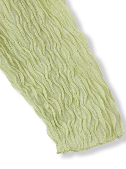 【WEB限定】フリルジャガードクルーネックプルオーバー