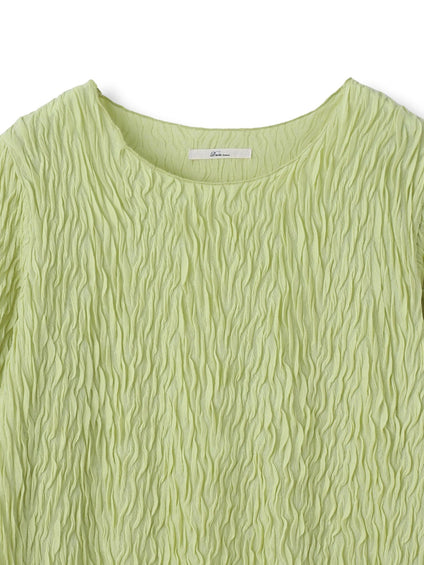 【WEB限定】フリルジャガードクルーネックプルオーバー