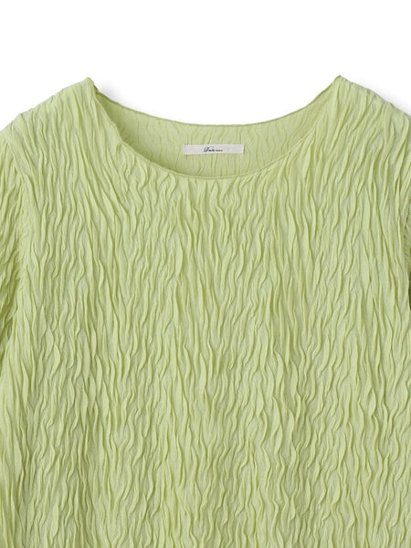 【WEB限定】フリルジャガードクルーネックプルオーバー