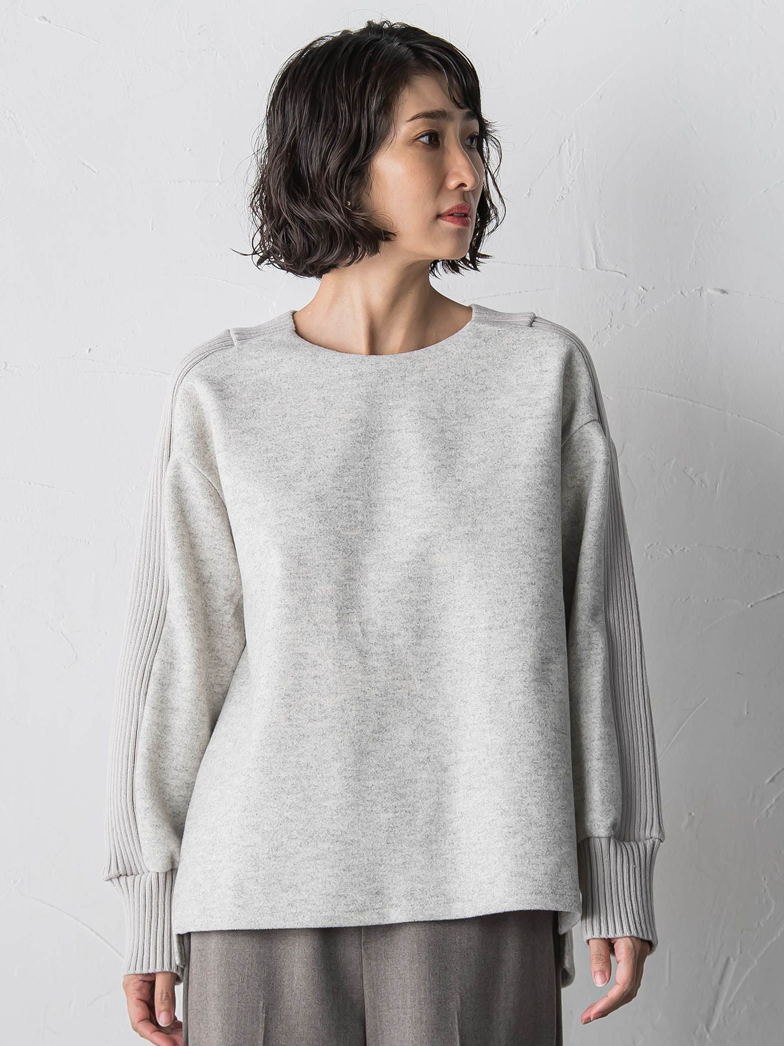 メルトンニットドッキングカットソー