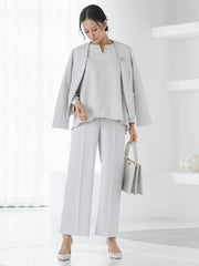 トリクシオンキーネックブラウス≪セットアップ対応/手洗い可能≫