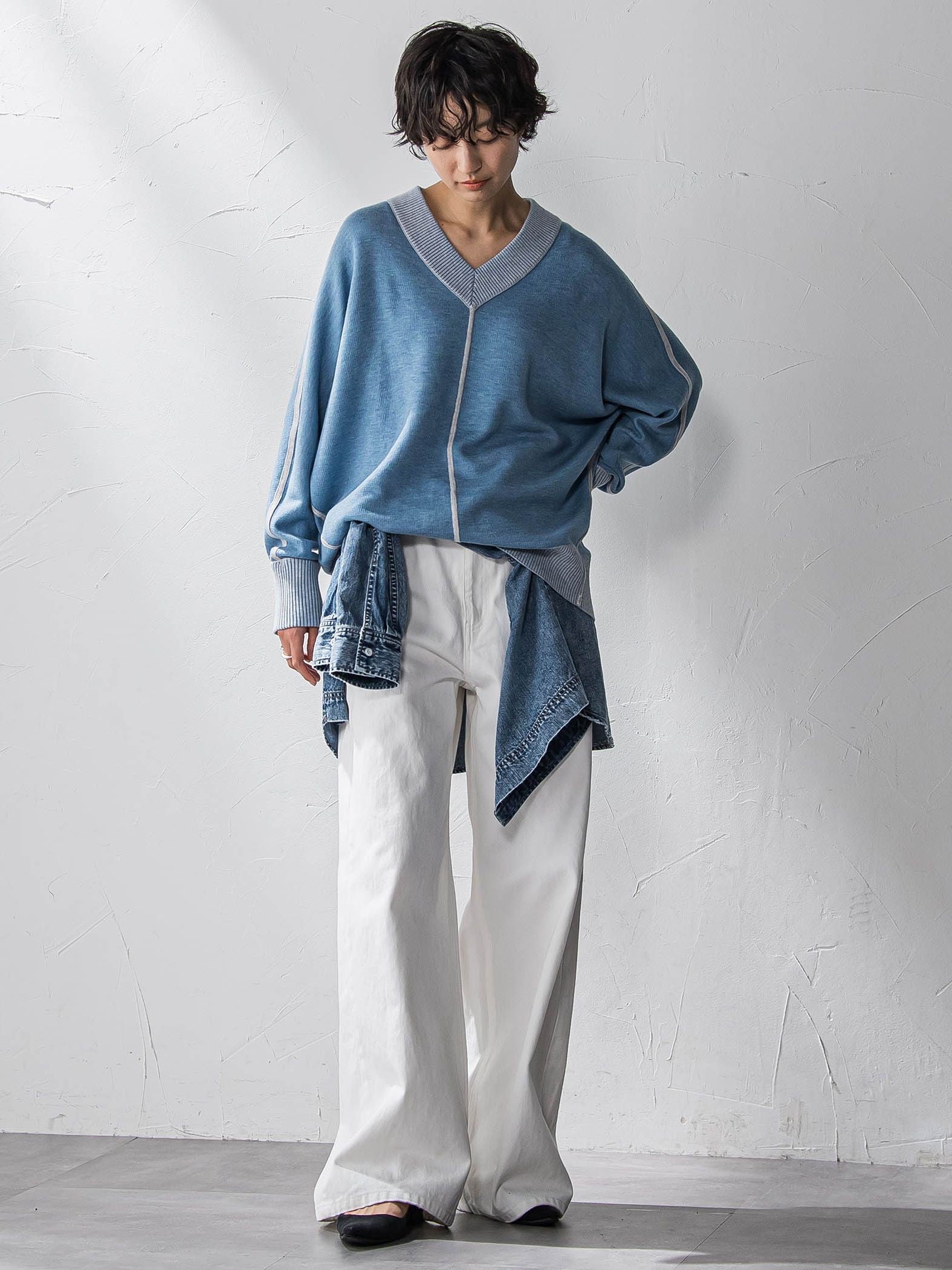 【新色追加】今日の気分で着回せるリバーシブルニット≪手洗い可能≫