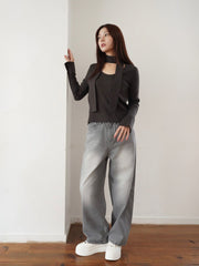 Barrel Curve Denim≪洗濯機で洗える≫