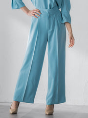 サスペンダー付きダブルサテンパンツ