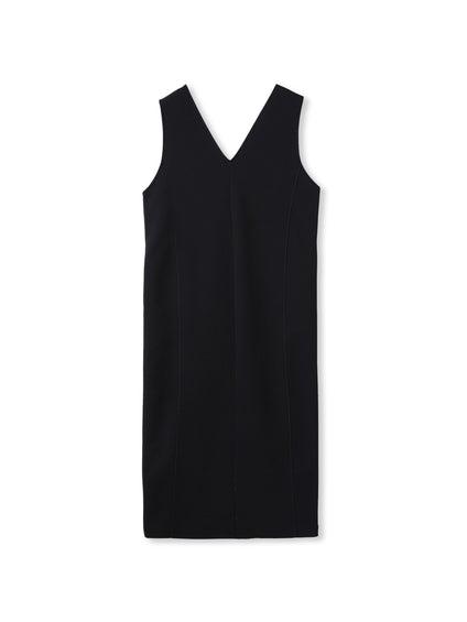 【えらべるSET UP】叶えるVネックジャンパードレス≪手洗い可能≫