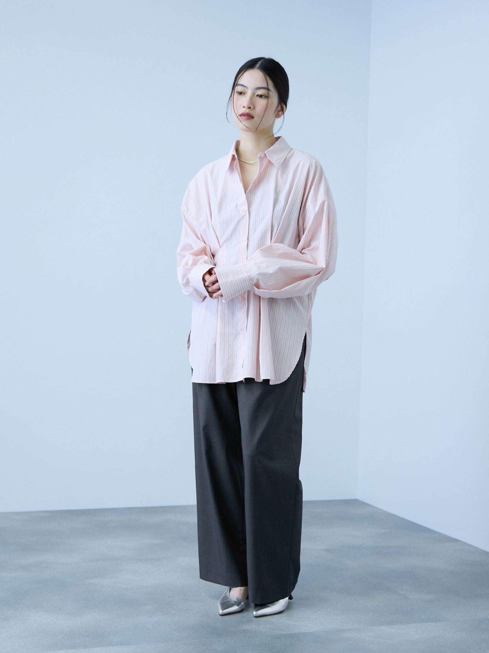 サイドポケットワイドタックパンツ