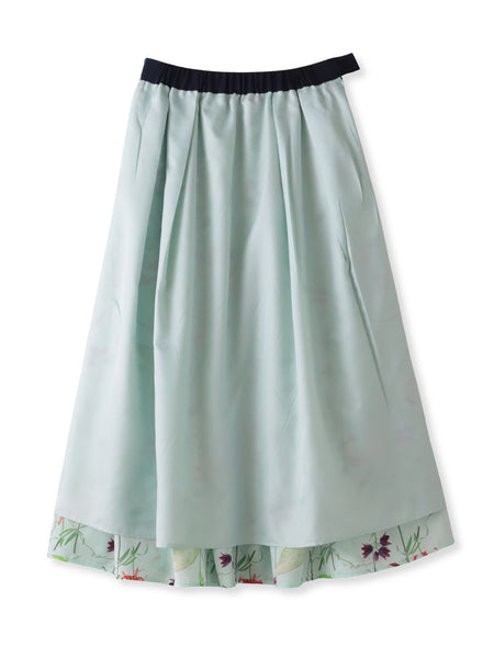 【KEITA KAWASAKI × Viaggio Bluコラボ】リリープリントスカート