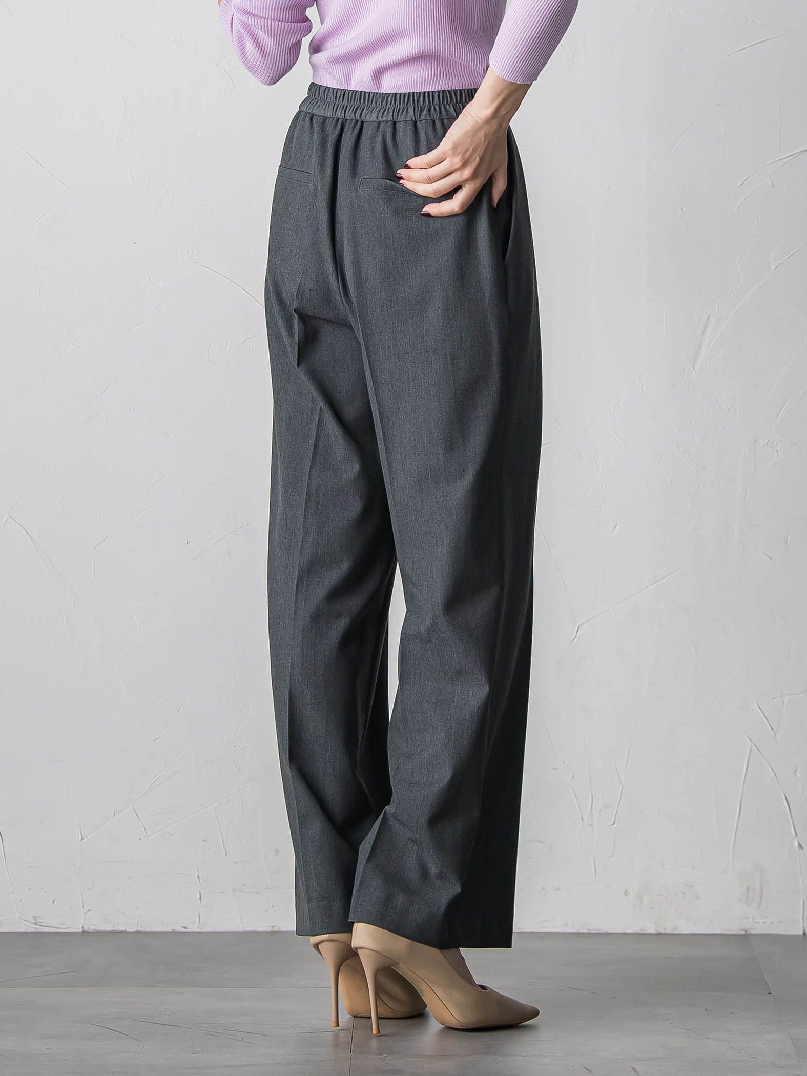 キラキラボタンワイドパンツ≪手洗い可能≫