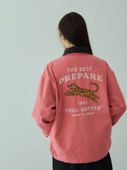 TIGER刺繍ダックジャケット≪手洗い可能≫