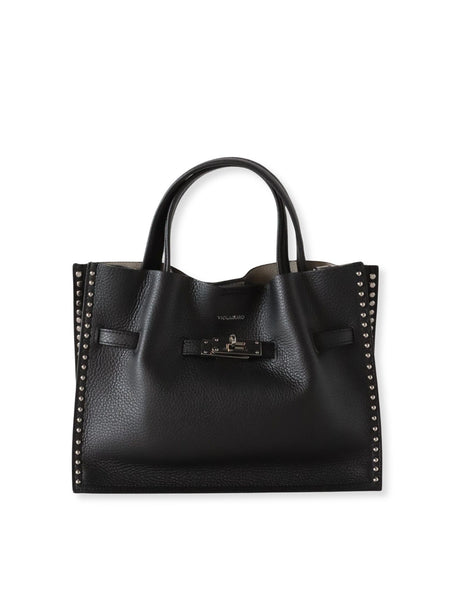【VIOLAd'ORO】スタッズ付きWフェイスレザートートバッグ