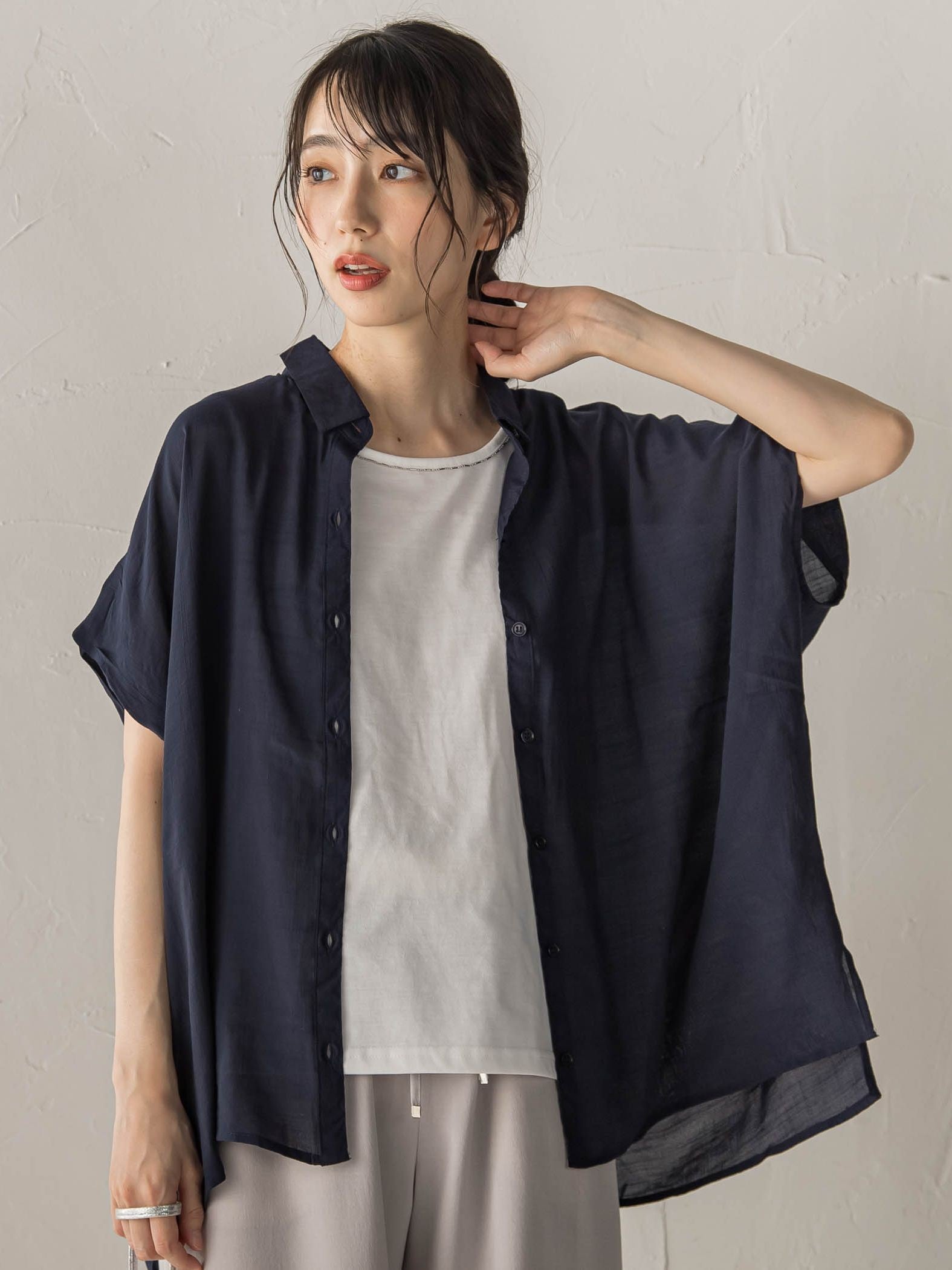 【WEB限定カラーあり】ドルマンブラウス+タンクSET