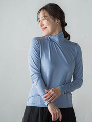 【WEB限定】吸湿発熱スムースタッチタートルカットソー