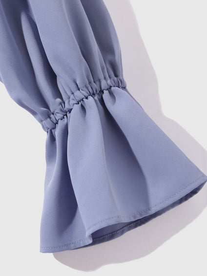 エステールギャバジンハイネックブラウス≪手洗い可能≫