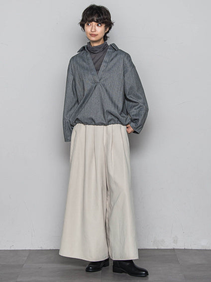 【楽・美・軽】スキッパーブラウス≪手洗い可能≫