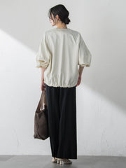 サテンジップブルゾン