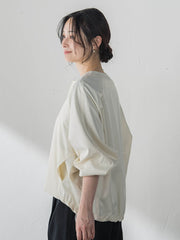 サテンジップブルゾン