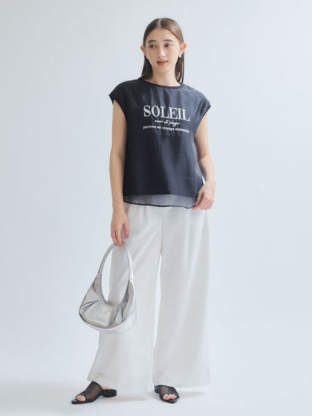 チュールドッキングシシュウTシャツ≪手洗い可能≫