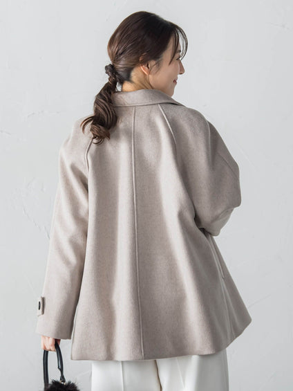 カシミヤコンライトリバーショートコート
