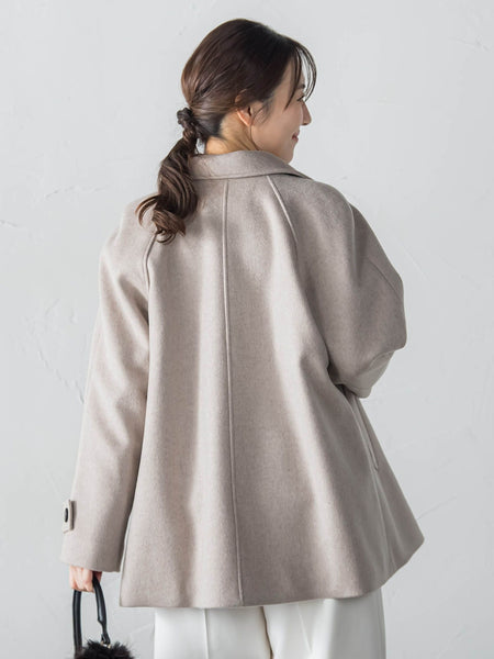 カシミヤコンライトリバーショートコート