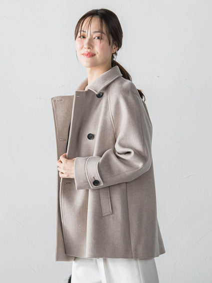 カシミヤコンライトリバーショートコート